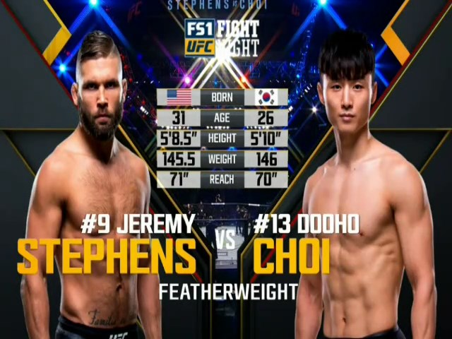 Jeremy Stephens Vs Doo Ho Choi Full Fight Ufc Fight Night 124 Part