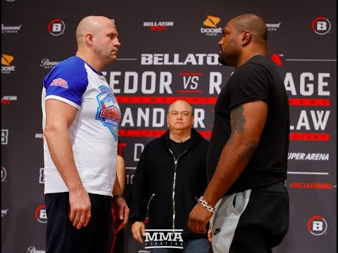 Fedor Emelianenko Vs Rampage Jackson Bellator Weigh In Staredown