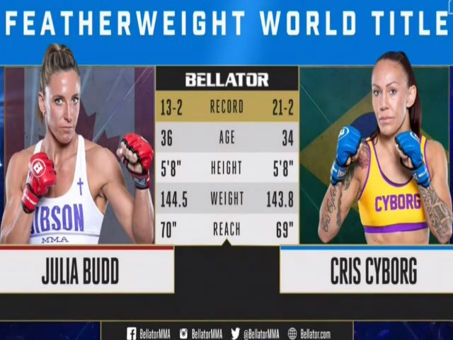 Julia Budd Vs Cris Cyborg Full Fight Bellator 238 Part 1 Mma Video