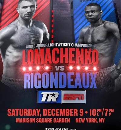 Espn Boxing Lomachenko Vs Rigondeaux Fight Card Results
