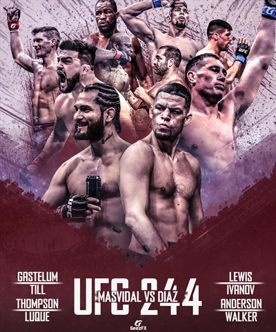 UFC 244 Poster September 19, 2019 MMA Photo