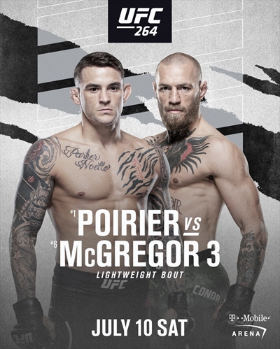 UFC 264 - Poirier vs. McGregor 3 Fight Card Results