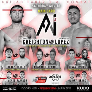 Urijah Faber A1 Combat 15 - Night of Champions