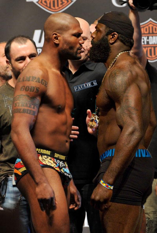 Quinton Rampage Jackson versus Kimbo Slice Staredown Weigh In