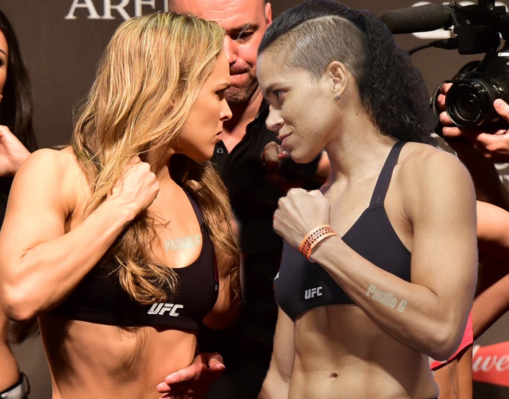 Ronda Rousey vs Amanda Nunes Weigh In Photo MMA Photo1024 x 803