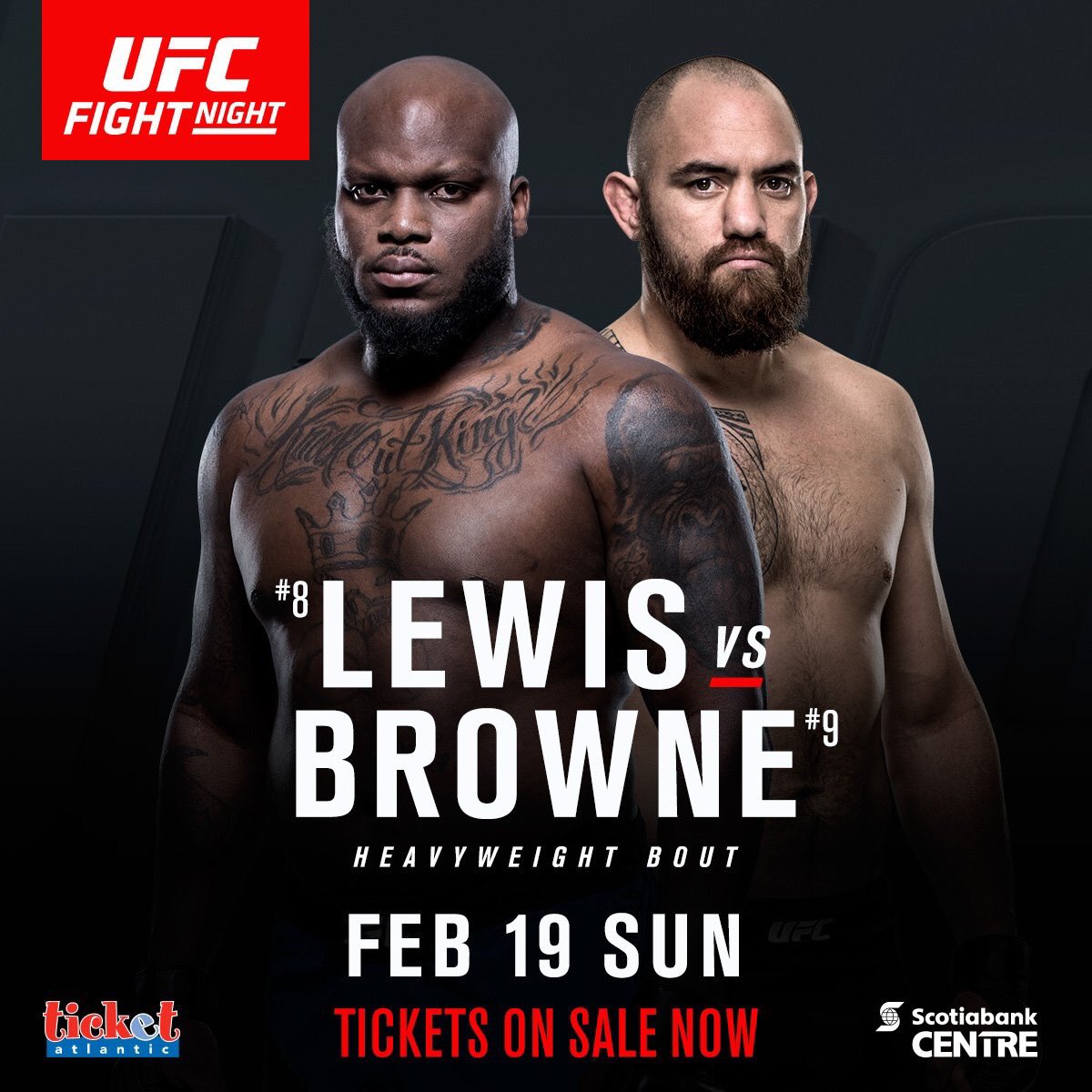 UFC Fight Night 105 - Lewis vs. Browne Poster January 25, 2017