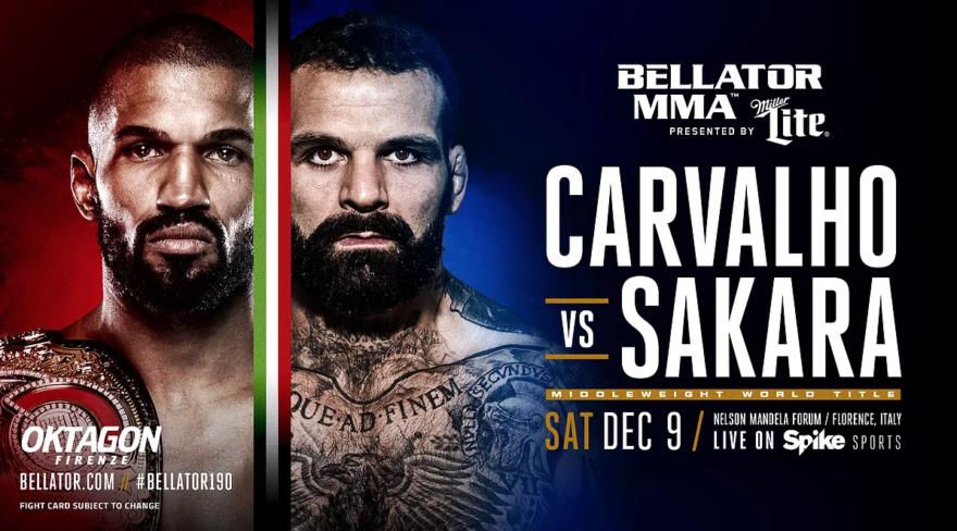 Bellator 190 - Carvalho vs. Sakara Poster December 01, 2017
