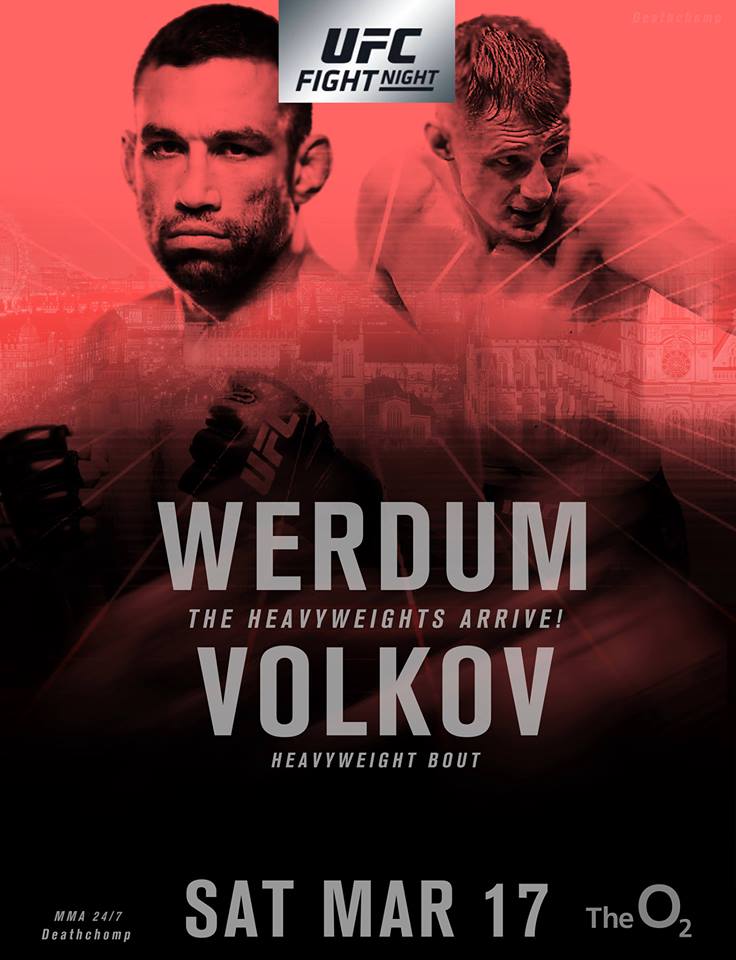 UFC Fight Night 127 - Werdum vs. Volkov Poster February 12, 2018