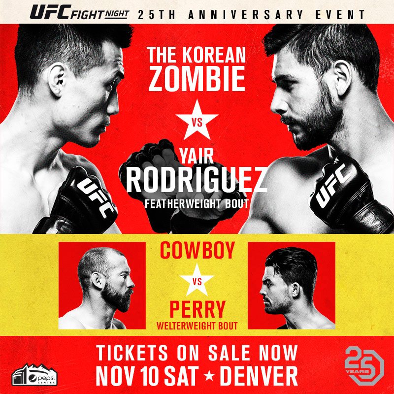 UFC Fight Night 139 - Korean Zombie vs. Rodriguez Poster November 07, 2018