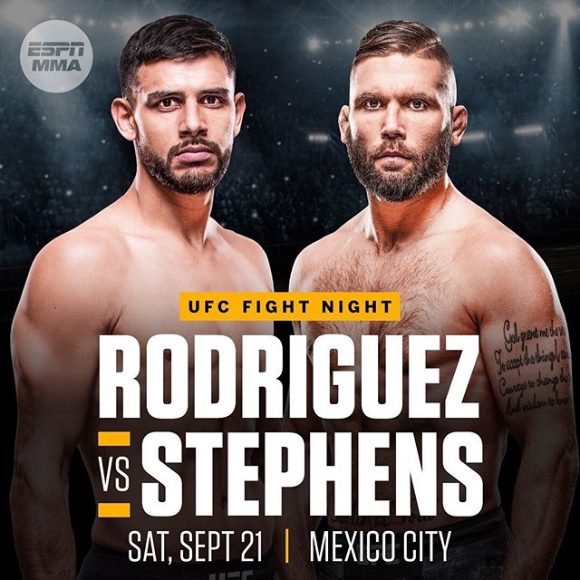 UFC Fight Night 159 Poster July 26, 2019