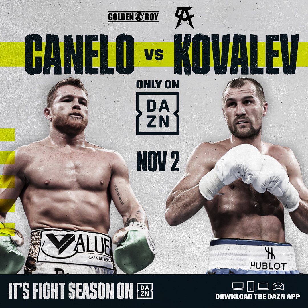 Canelo vs. Kovalev Poster September 13, 2019