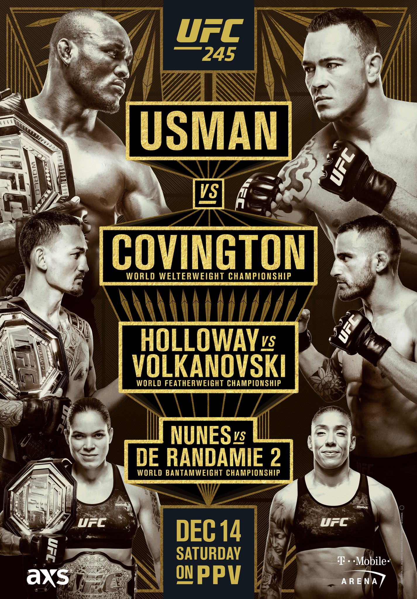 UFC 245 Poster October 26, 2019 MMA Photo