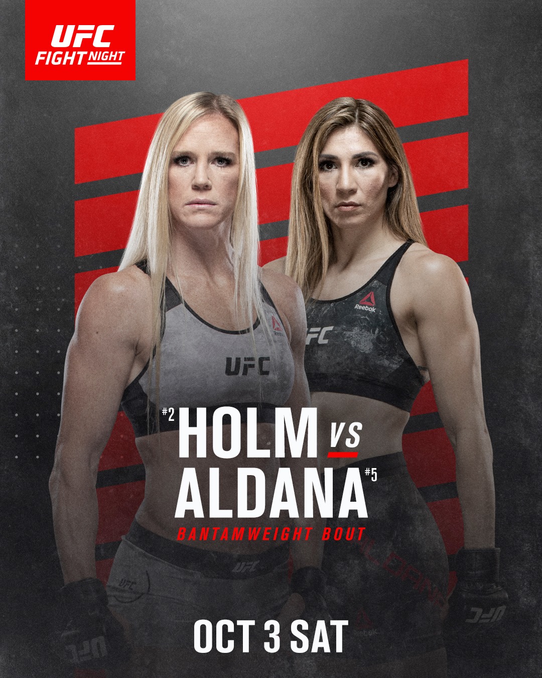 Ufc Fight Night Holm Vs Aldana Poster August 18 2020 Mma Photo