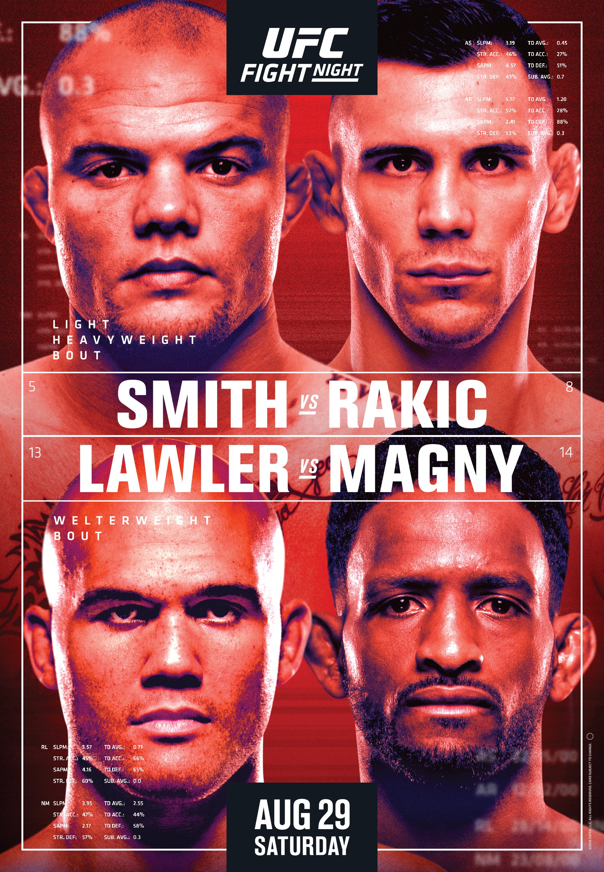 UFC Fight Night 175 Poster August 23, 2020 MMA Photo