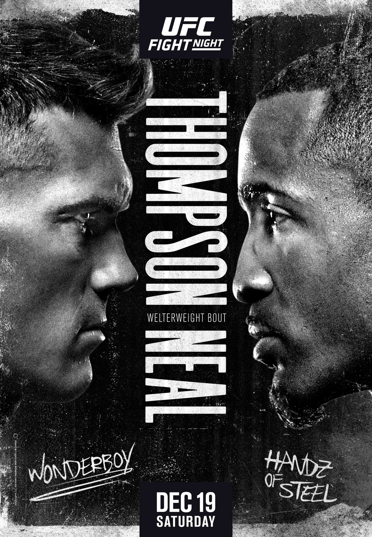 UFC Fight Night 183 Poster December 13, 2020
