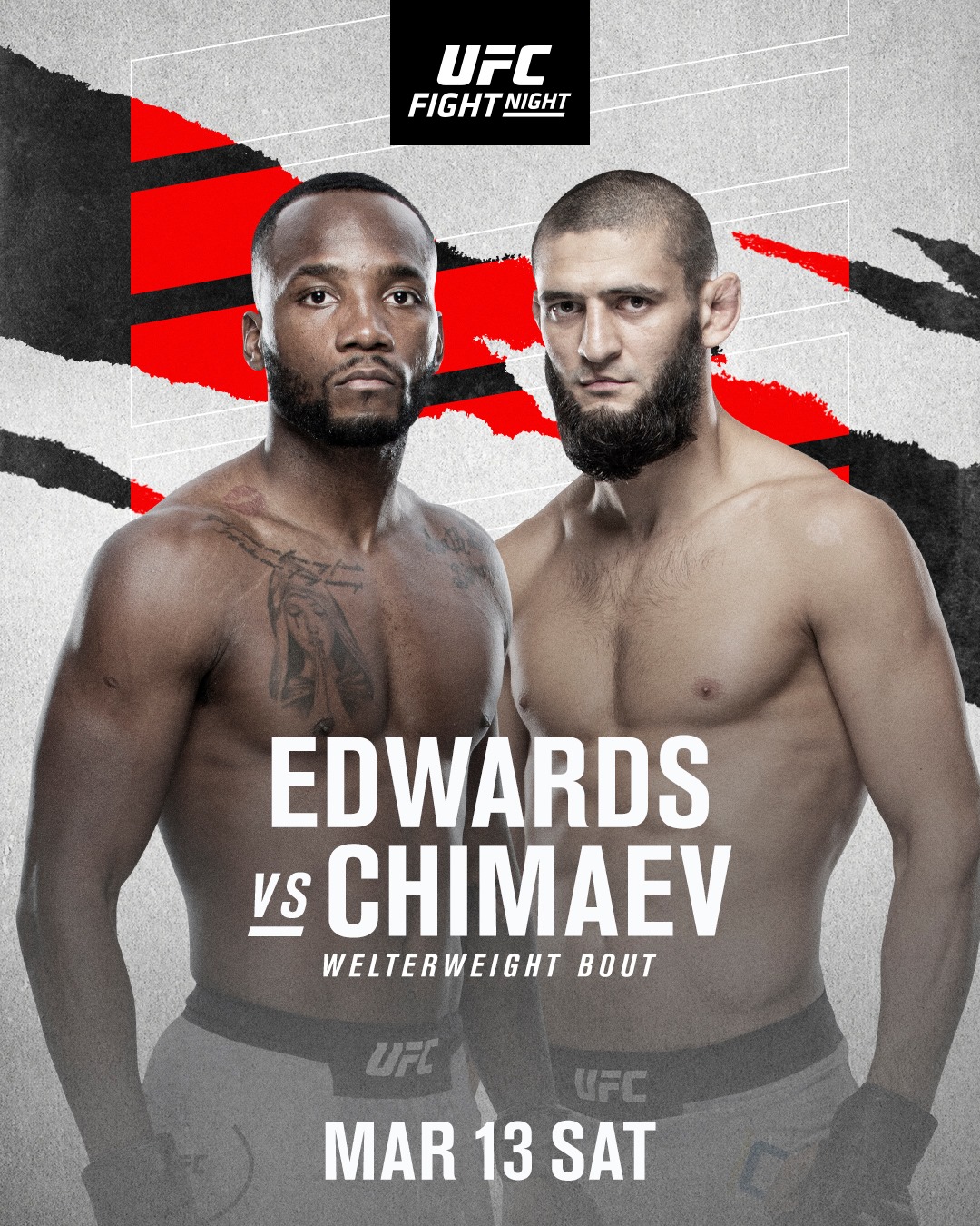 UFC Fight Night - Edwards vs. Chimaev Poster January 22, 2021
