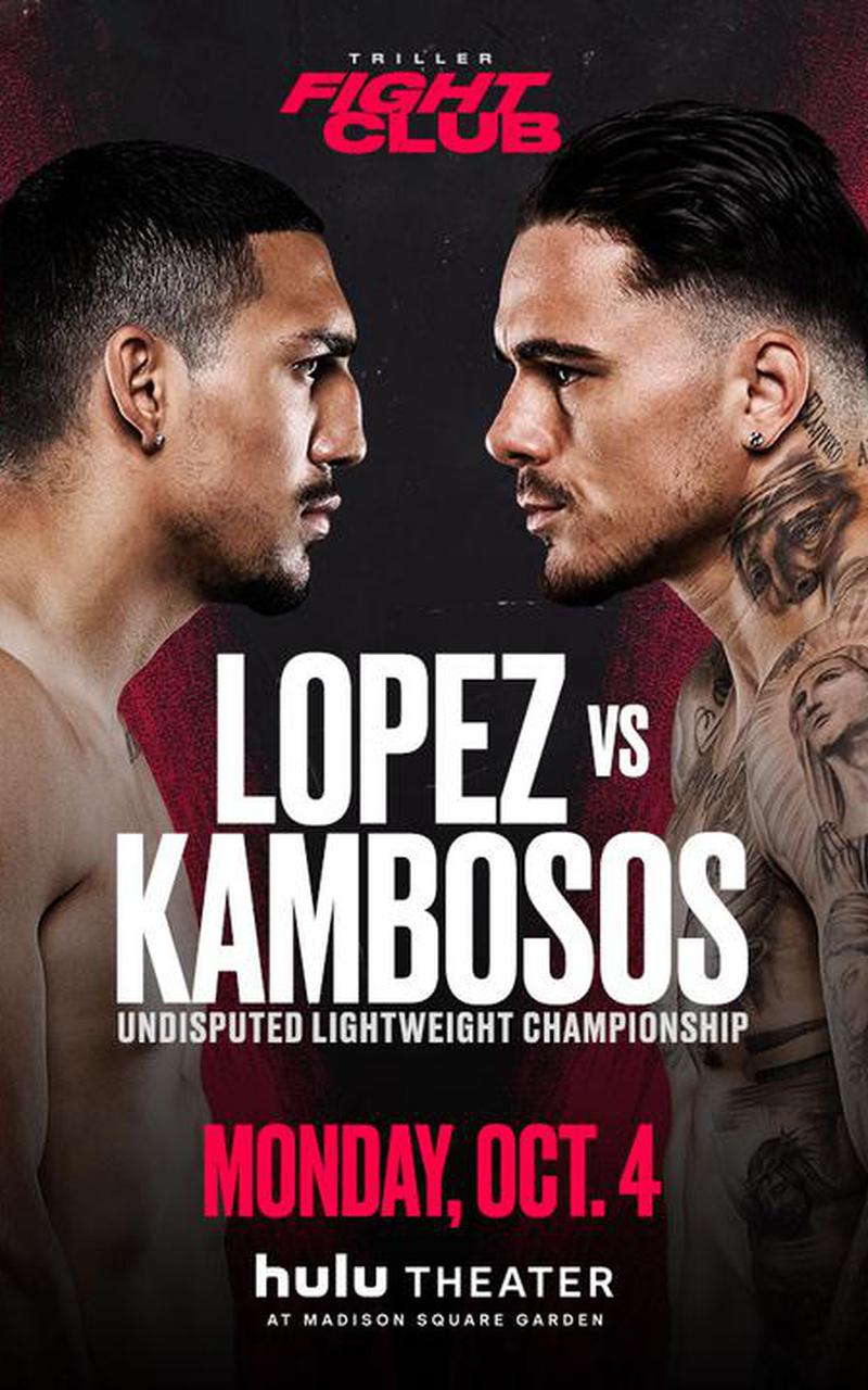 Lopez vs. Kambosos Jr. Poster September 27, 2021