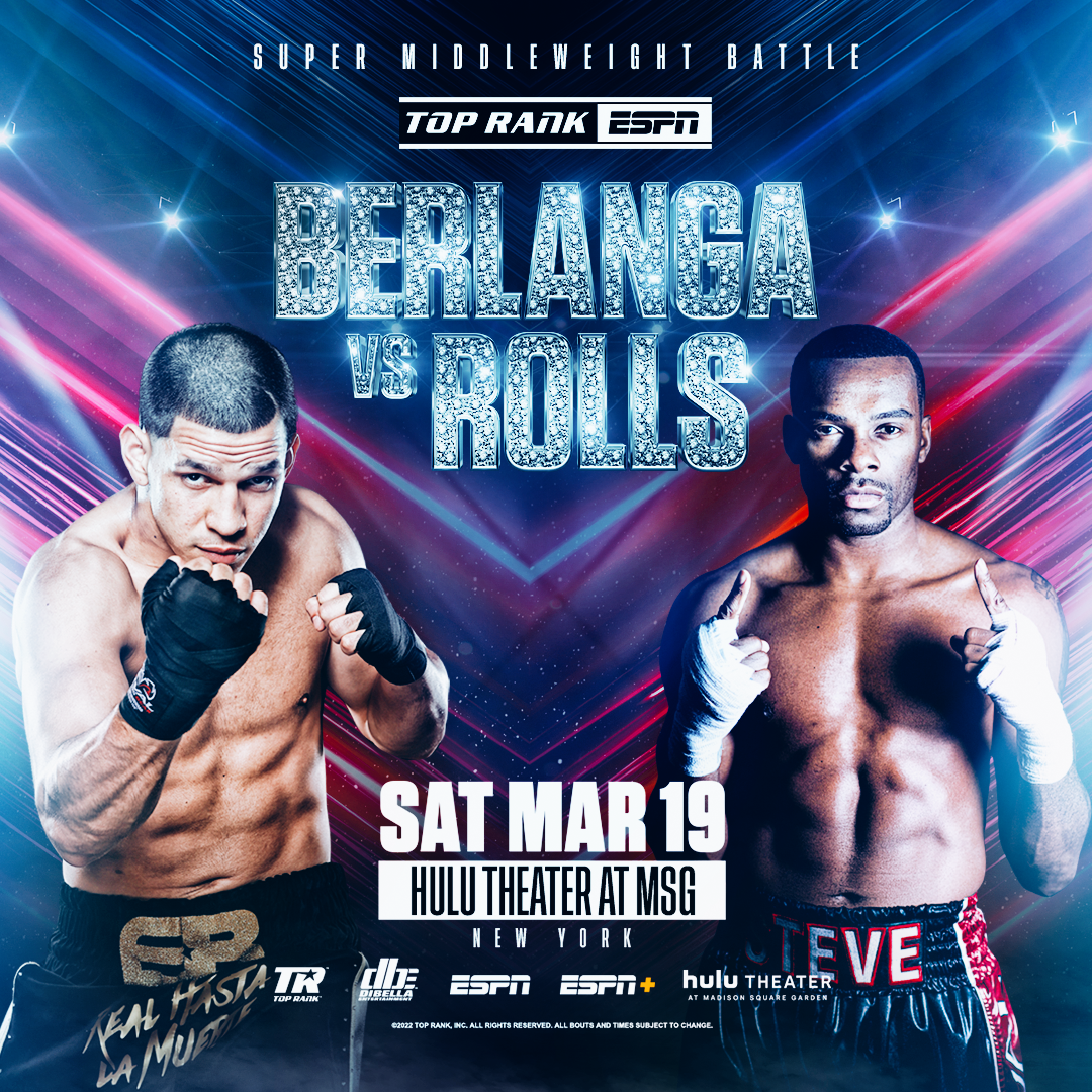 Berlanga vs. Rolls Poster January 23, 2022