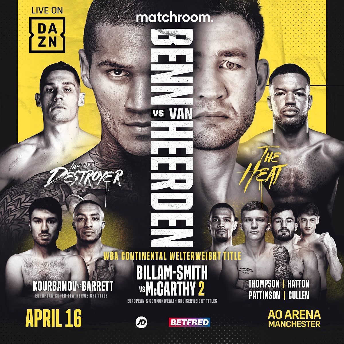 Benn vs. Van Heerden Poster March 13, 2022