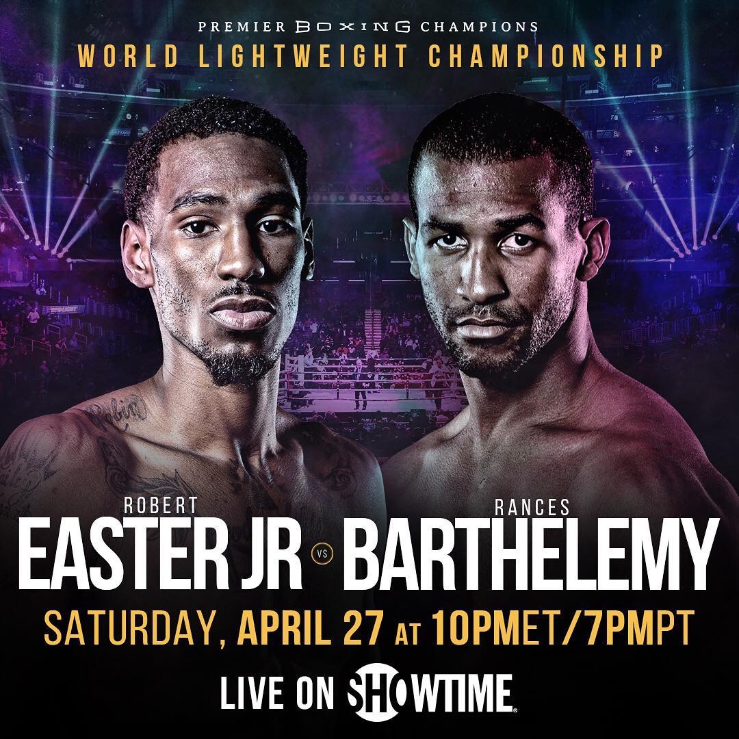 Robert Easter Jr. vs. Rances Barthelemy Poster April 22, 2022