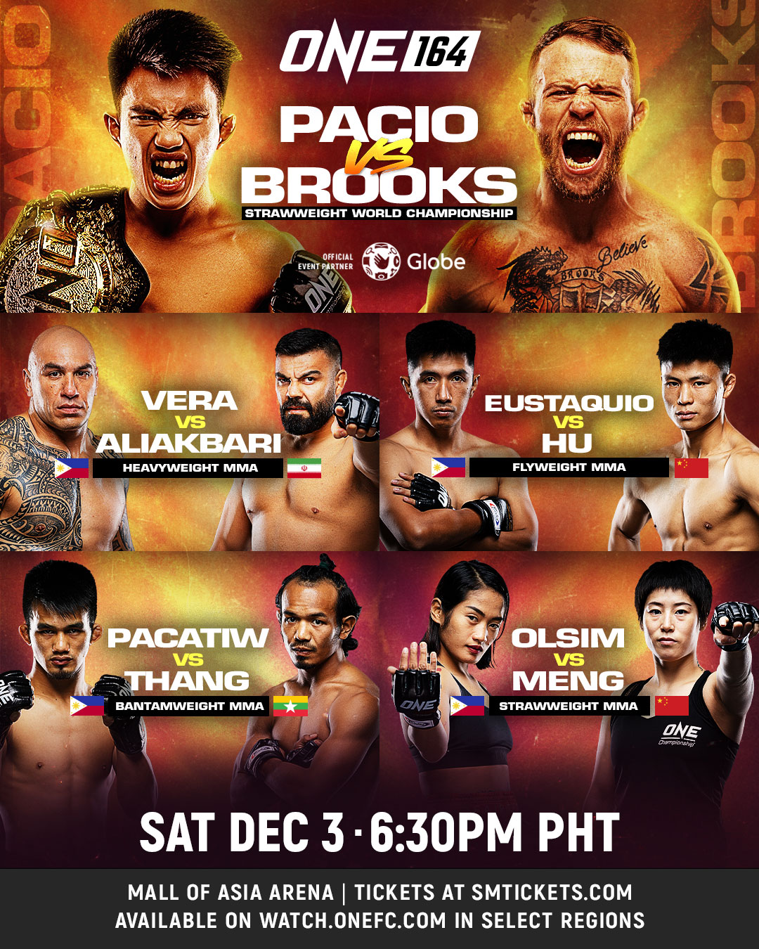 One Championship - One 164: Pacio vs. Brooks Poster November 14, 2022