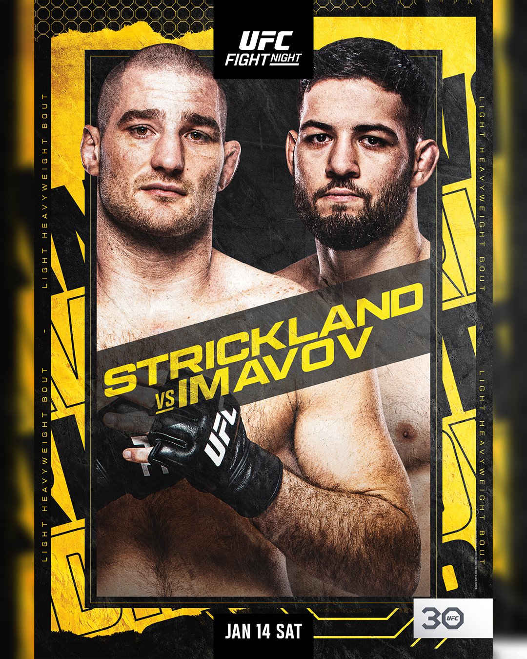 UFC Fight Night 217 Poster January 14, 2023