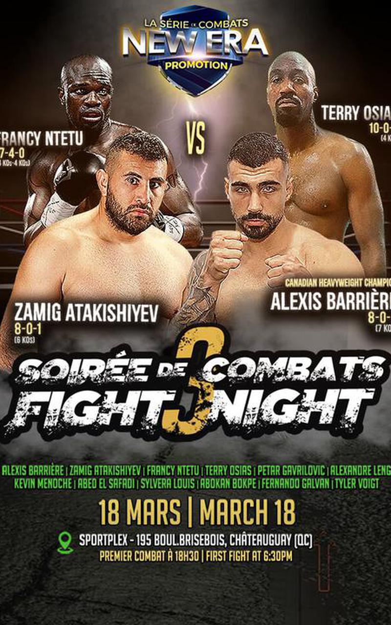 New Era Fighting & Promotion - Fight Night 3 Poster March 06, 2023