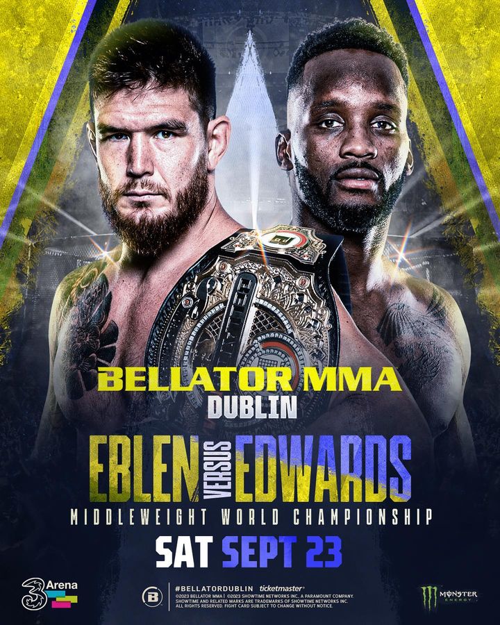 Bellator Dublin - Eblan vs. Edwards Poster May 15, 2023