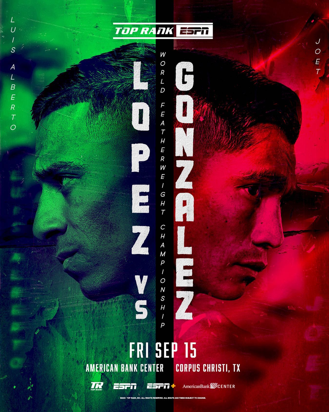 Lopez vs. Gonzalez Poster July 31, 2023