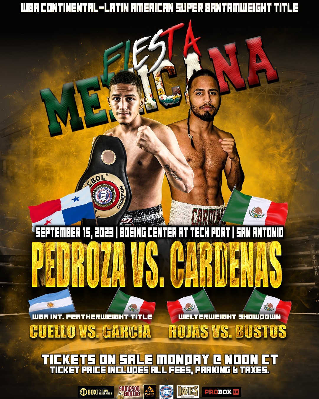 Pedroza vs. Cardenas Poster September 10, 2023