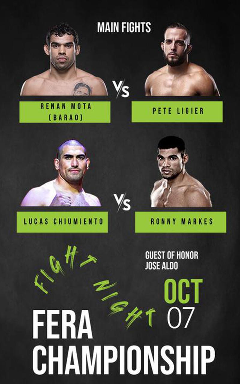 Fera Championship - Fight Night Poster October 01, 2023