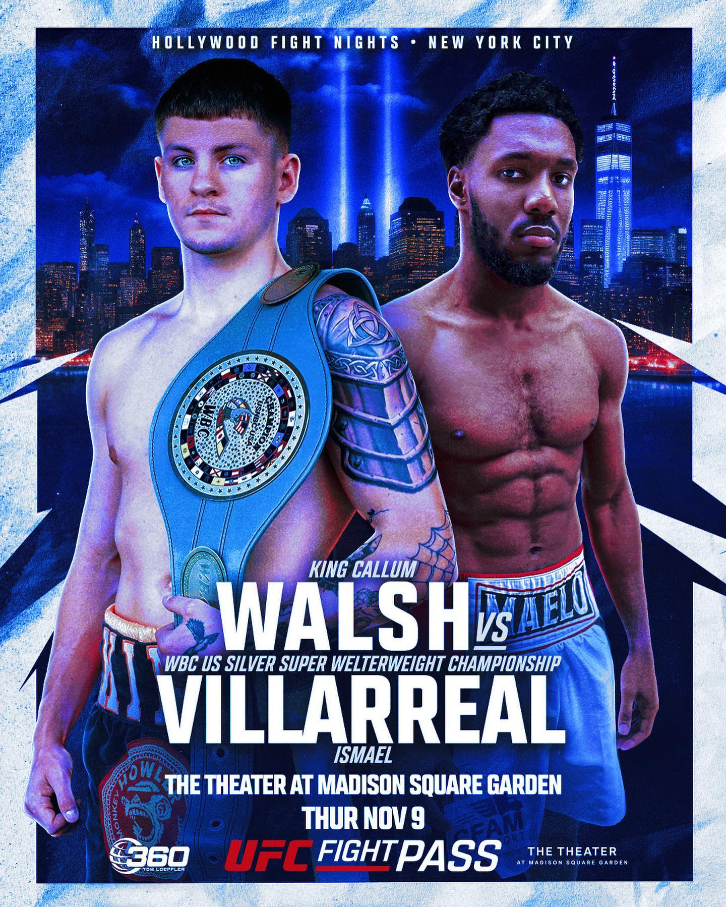 Walsh vs. Villarrea Poster October 01, 2023