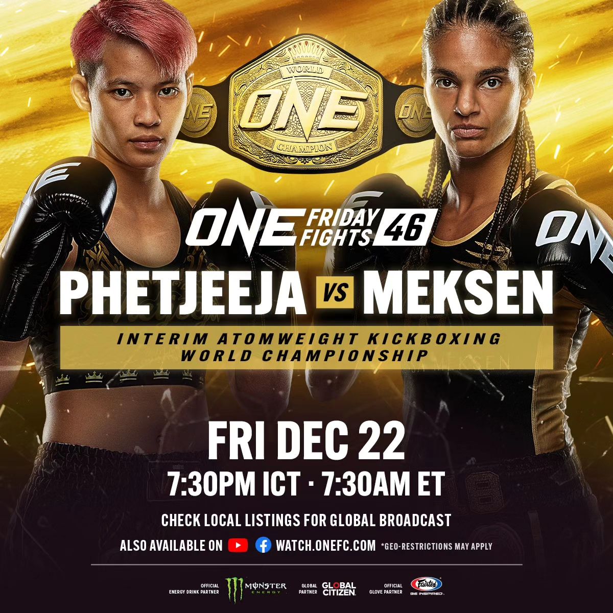 One Friday Fights 46 Poster November 13, 2023