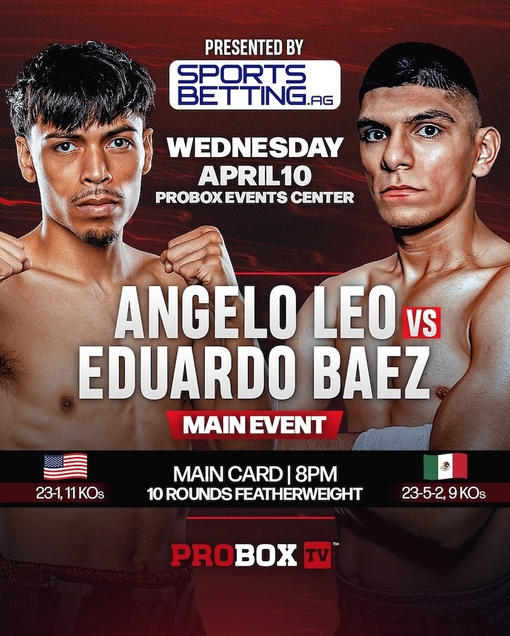 Leo vs. Baez Poster April 01, 2024