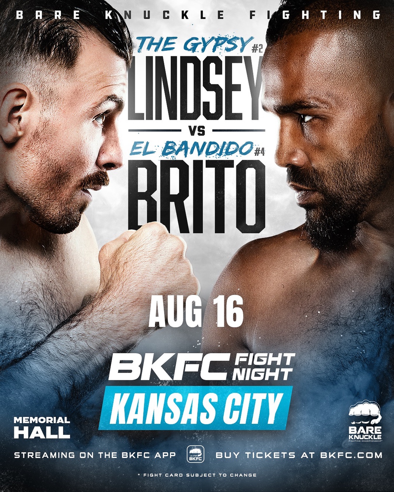 BKFC Fight Night Kansas City Poster June 24, 2024