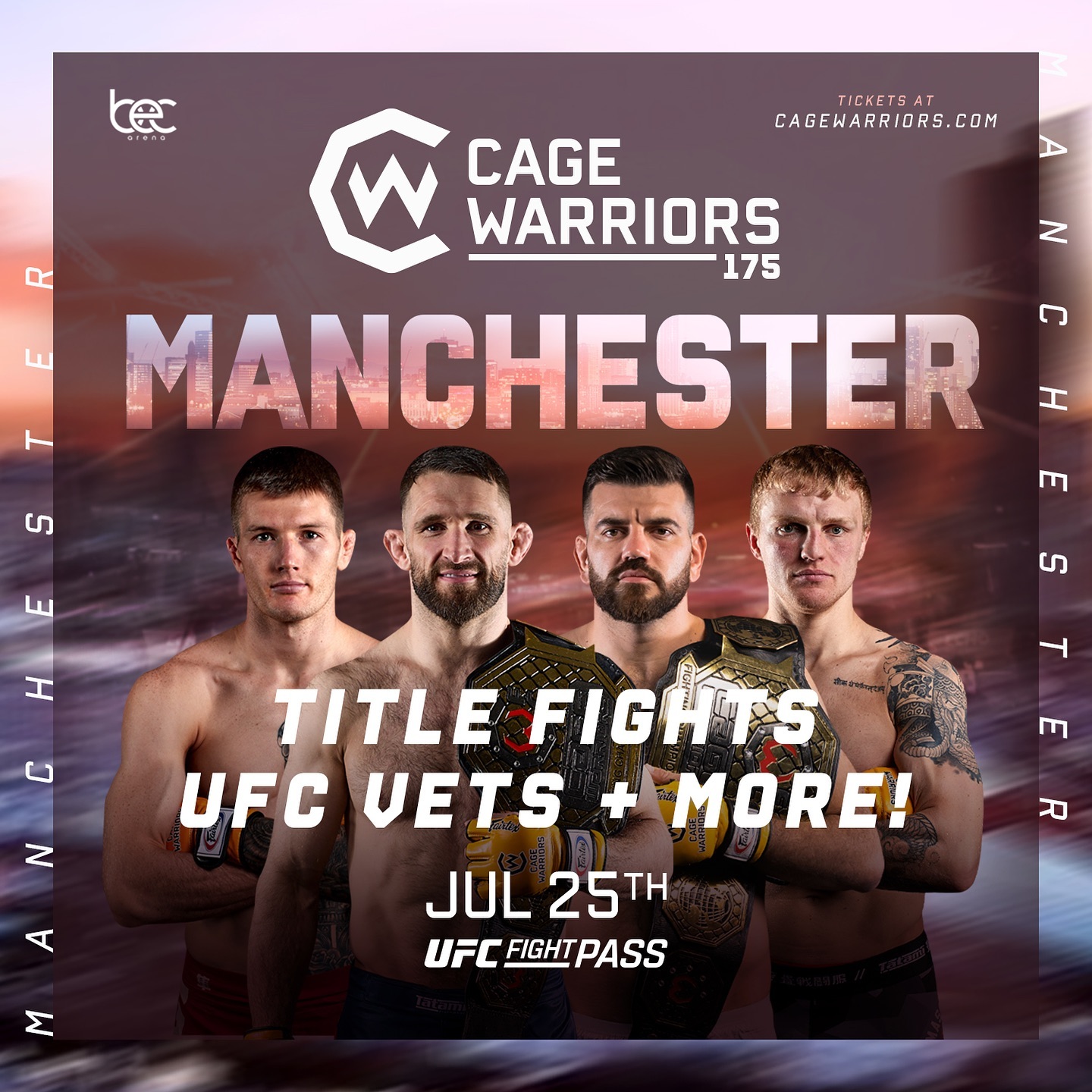 Cage Warriors - CW 175: Manchester Poster June 30, 2024
