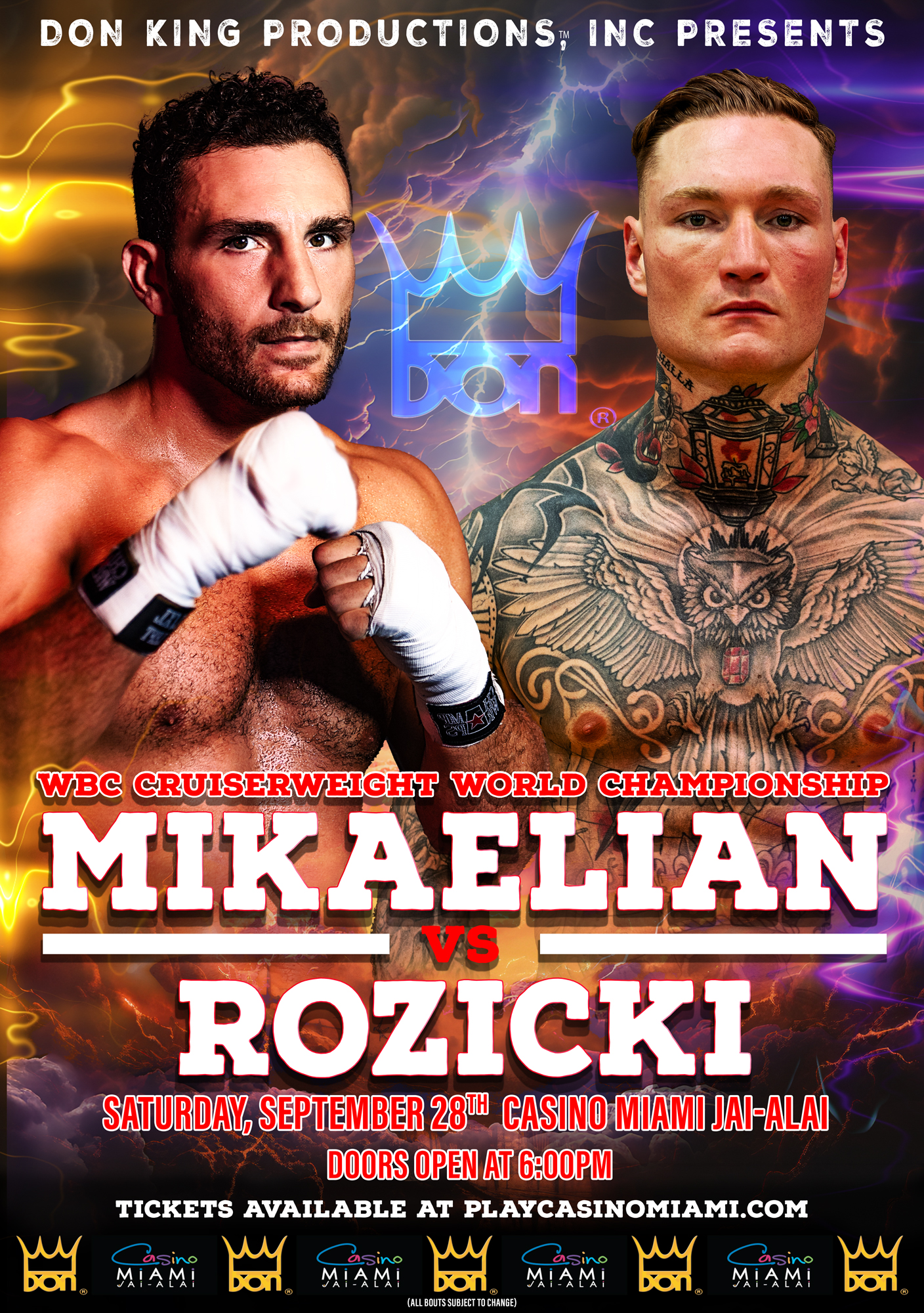 Mikaelian vs. Rozicki Poster August 19, 2024
