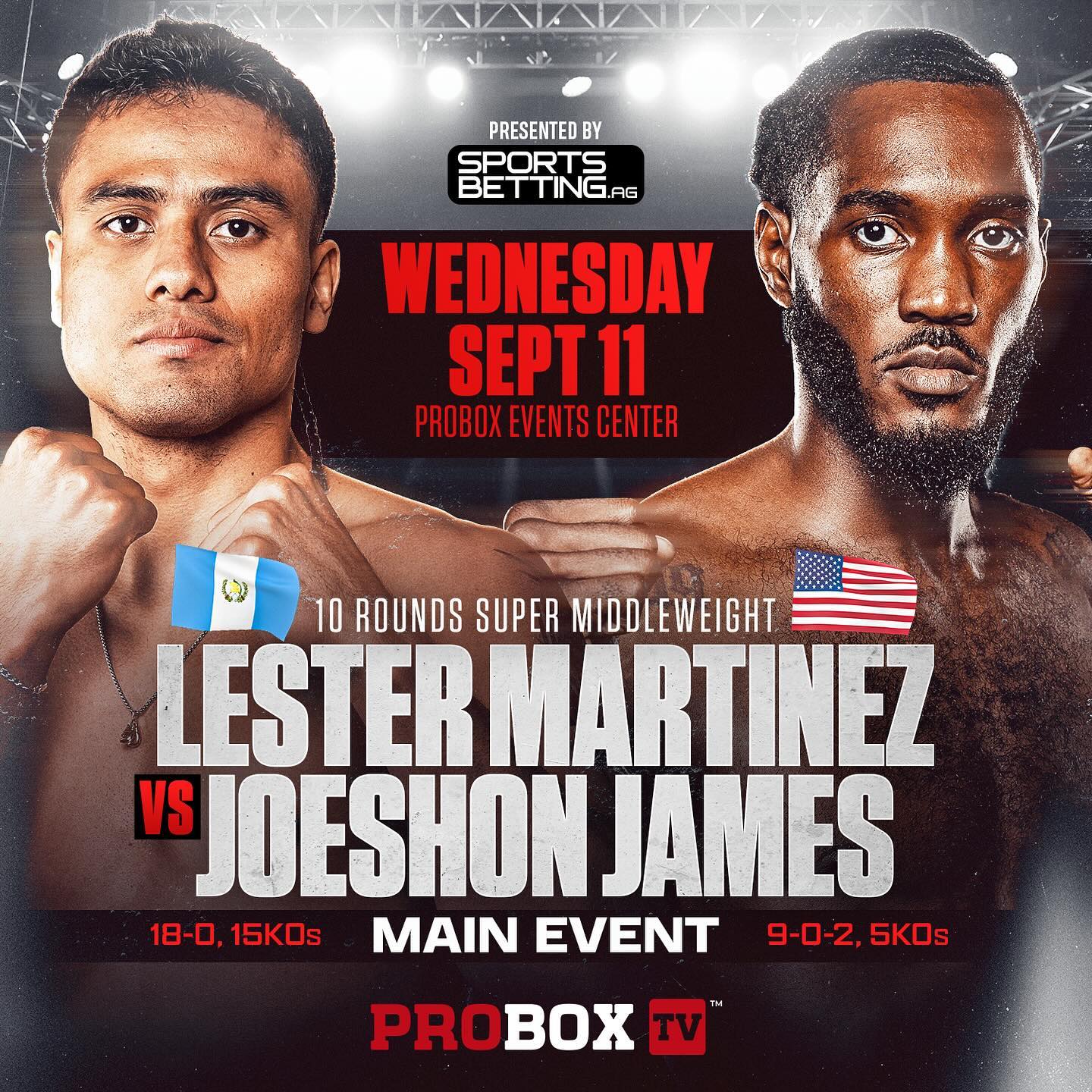Martinez vs. James Poster August 26, 2024