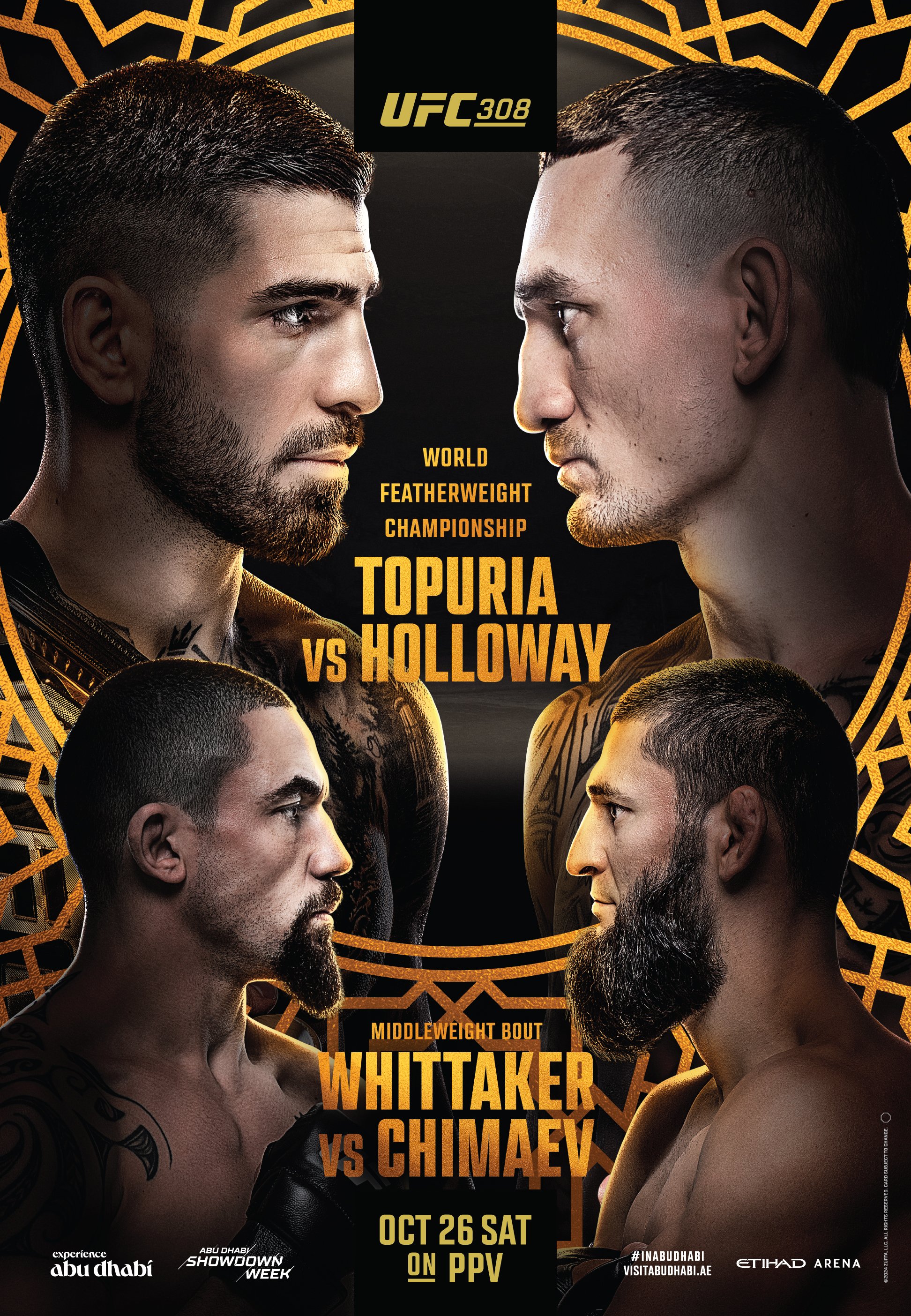 UFC 308 Poster October 11, 2024