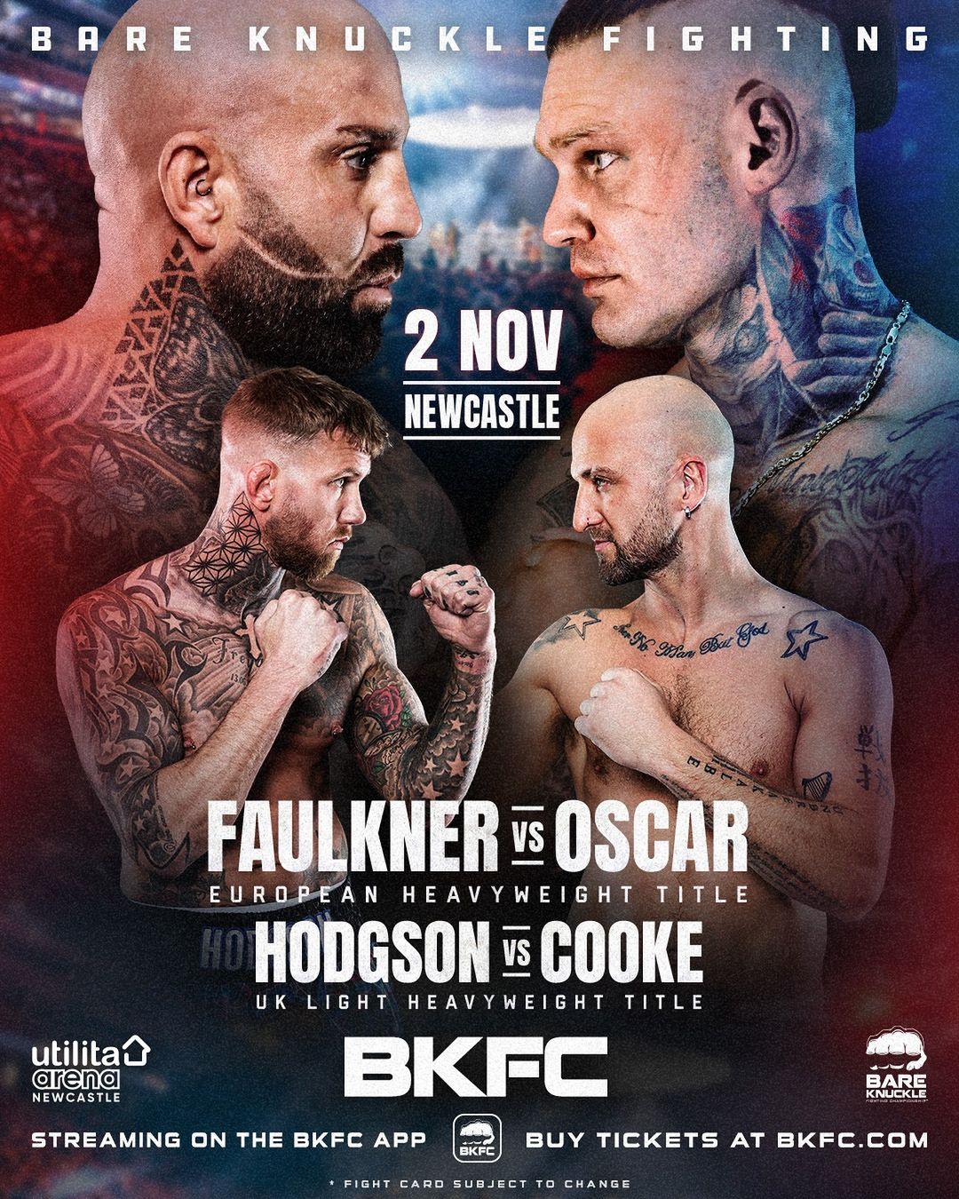 BKFC Newcastle Poster October 20, 2024