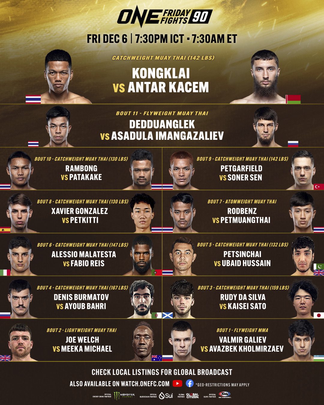 One Friday Fights 90 Poster December 06, 2024