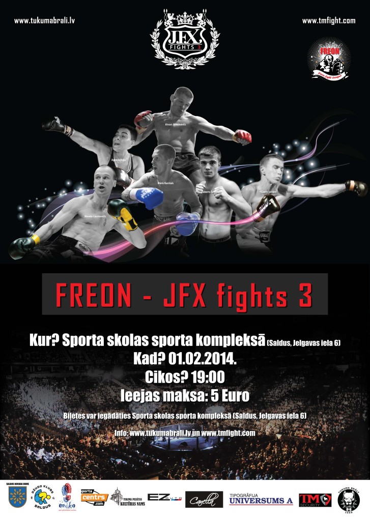 Freon - JFX Fights 3 Poster December 01, 2014