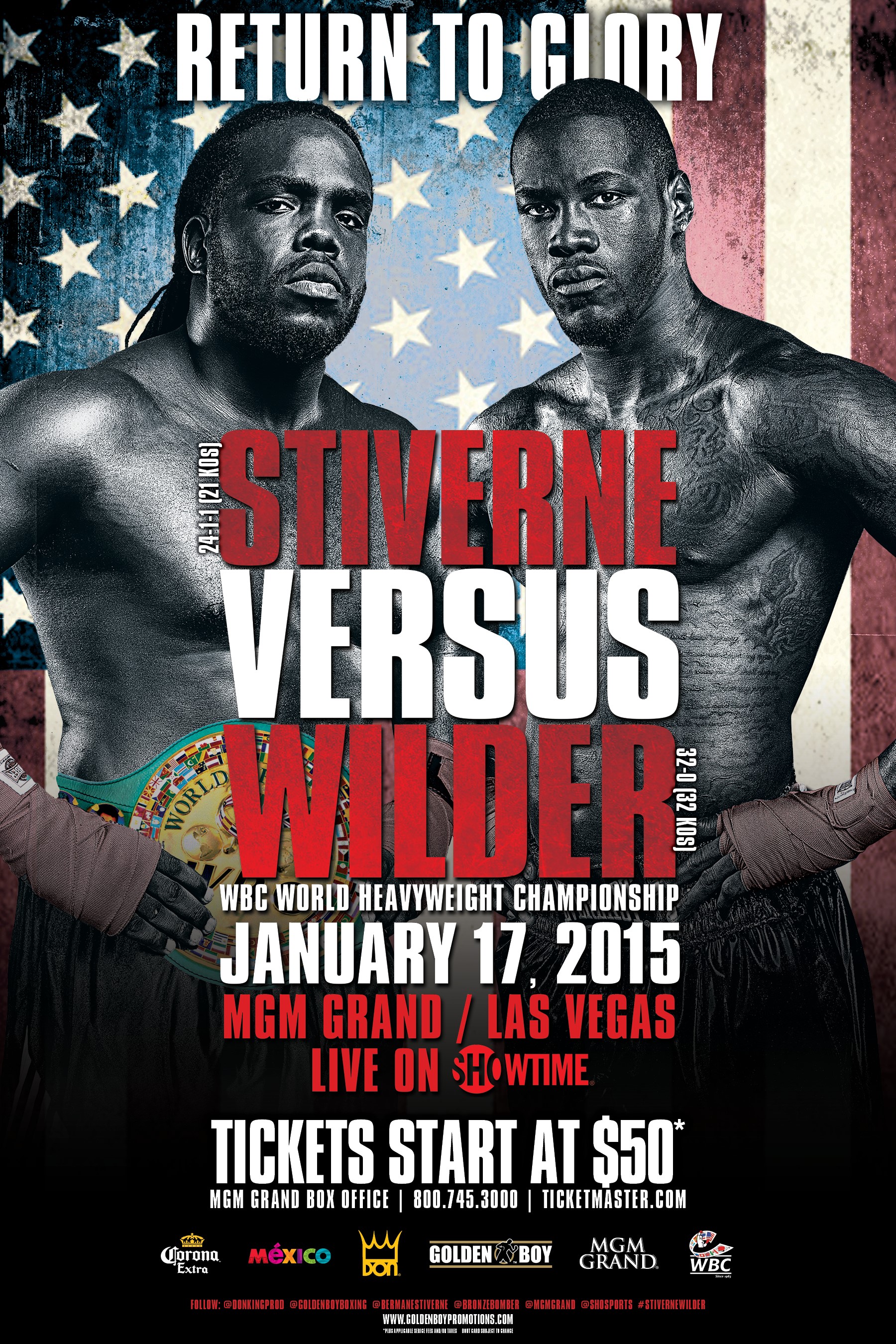 Showtime Boxing - Stiverne vs. Wilder Poster March 08, 2015