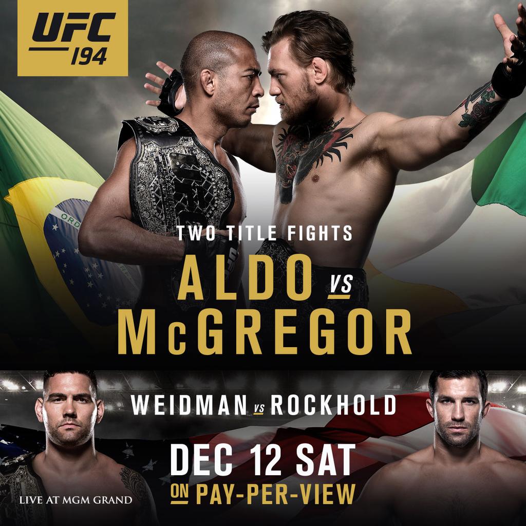 UFC 194 - Aldo vs. McGregor Fight Card Results