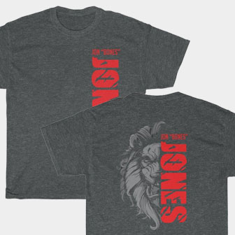 Jon Bones Jones Front and Back Dark Heather Unisex T-Shirt MMA Merch
