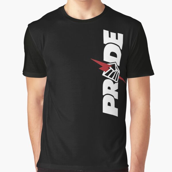 Pride Fc Black Vertical Graphic T Shirt Mma Merch