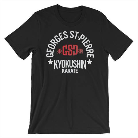 Georges St-Pierre GSP Logo Kyokushin Karate Black Shirt
