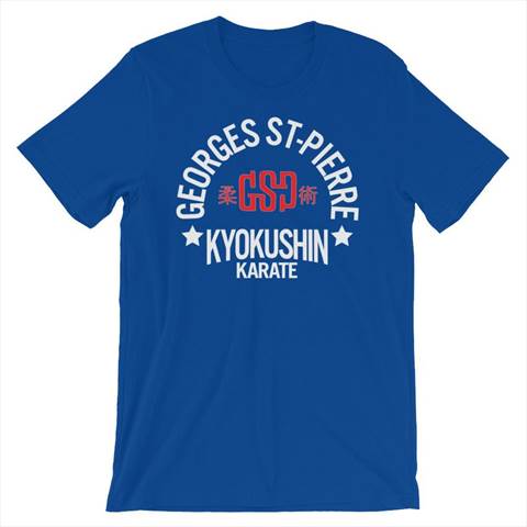 Georges St-Pierre GSP Logo Kyokushin Karate Blue Shirt