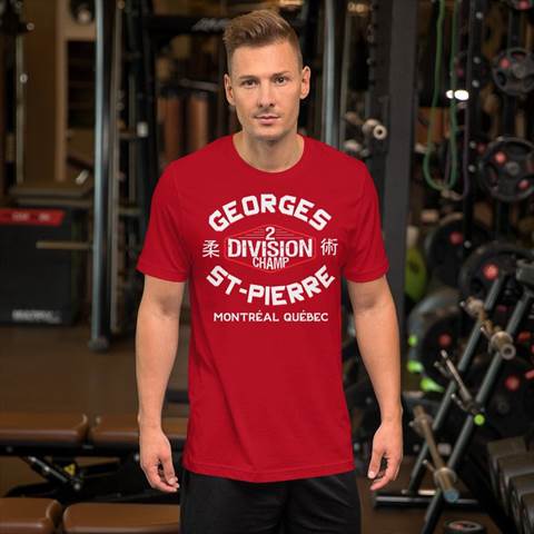 GSP Georges St-Pierre 2 Division UFC Champion Red Shirt