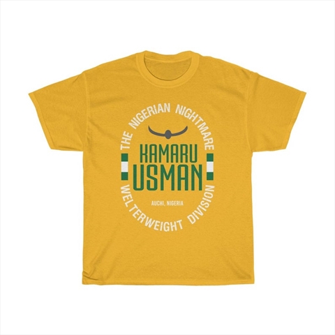 The Nigerian Nightmare Kamaru Usman Gold Shirt